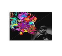 JTFCKH Kid Cudi Rapper Music Firmado Limited Album Cover Prints Posters Lienzo Arte de pared Habitación Pósters Estéticos Música Aula Dormitorio Decoración de Pared Arte 40 x 60 cm (40 x 60 cm) Estilo