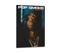 JTFCKH Pop Smoke Aim For The Moon Rapper Music Firmado Limited Album Cover Prints Posters Canvas Wall Art Room Aesthetic Posters Music Classroom Bedroom Wall Decor Art 16 x 24 pulgadas (40 x 60 cm