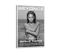 JTFCKH Póster con texto en inglés "I Am... Sasha Fierce Beyonce Rapper Music firmado limitado para portada de álbum, pósteres artísticos en lienzo, arte para pared, habitación, aula, dormitorio