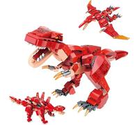 JTgugu 287 Piezas Jurassic Dinosaurio Stem 3 en 1 T-Rex Pterodáctilo Stegosaurus Kit de Construcción de Dinosaurios para niños 6 7 8 9 10 11 12 13 14 años