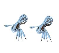 JTKENS 2pcs/Pack 4 en 1 electrodo de Repuesto de Plomo Cables Conecte los Cables DC Jefe 2,35 mm Pin 2 mm, para aparatos Tens 7000 & decenas