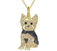 jtkhaweh Collar Colgante Cadena Hombre Mujer Joyas Necklace Lindo Collar Colgante De Perro Schnauzer para Mujer Royalyorkie