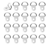 JTKREW 20 Piezas Anillos de Amarre de Acero Inoxidable, Anillo en D Anilla de Amarre, Gancho de Anillo D de Amarre Anillo, para Remolques para Fijar la Carga de Remolques Camiones Botes Kayaks