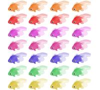 JTKREW 28 pcs Artificiales Decoración Flotante de Pecera Pez de Plástico Pez Falso Pequeño Adorno Acuario Flotante en Movimiento Accesorio Tubo Burbuja Decoración Pez Tropical Pequeño