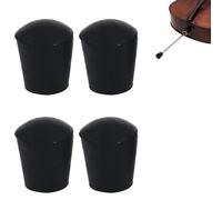 JTKREW 4Pcs Tapa Antideslizante para Violonchelo, Tapón Pica, Endpin Goma Cap Punta Protector, Punta de Cello, Accesorio