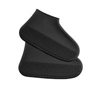 JTKREW Cubrecalzado de Silicona Impermeable Negro para Lluvia, Nieve y Caminos embarrados - Suela Antideslizante y cubrecalzado Reutilizable - Diseño Unisex