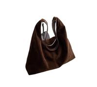 JTKSSCS Bolso Ante Marron Bolso de hombro ante for mujer con cremallera, bolso hobo gran capacidad, holgado, viaje(Coffee)
