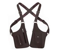 JTKSSCS Bolso De Pecho Hombre Bolso tipo chaleco for hombre, de piel sintética, tipo mochila, estilo vintage.(Black)