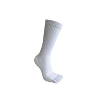 JTKSSCS Calcetines Dedos 3 pares de calcetines largos cinco dedos for hombre, compresión, absorbentes del sudor, for fitness, senderismo, baloncesto, deportes al aire libre(WHITE)
