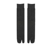 JTKSSCS Calcetines Tabi Calcetines de dedo del pie Tabi for hombre y mujer, estilo Harajuku, transpirables, desodorante, tipo kimono dos dedos, chancla, con separación(Dark Grey,1 pair)