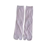 JTKSSCS Calcetines Tabi Calcetines de dos dedos for mujer, finos, transpirables, informales, algodón, con puntera dividida y(Purple)