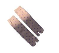 JTKSSCS Calcetines Tabi Calcetines de jacquard con puntera dividida algodón peinado digital for mujer, dos pares calcetines Harajuku dedos tabi(Color 11)