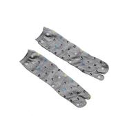 JTKSSCS Calcetines Tabi Calcetines de jacquard con puntera dividida algodón peinado digital for mujer, dos pares calcetines Harajuku dedos tabi(Color 2)