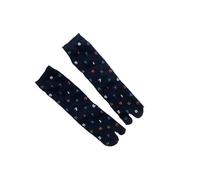 JTKSSCS Calcetines Tabi Calcetines de jacquard con puntera dividida algodón peinado digital for mujer, dos pares calcetines Harajuku dedos tabi(Color 18)