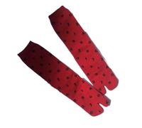 JTKSSCS Calcetines Tabi Calcetines de jacquard con puntera dividida algodón peinado digital for mujer, dos pares calcetines Harajuku dedos tabi(Color 13)