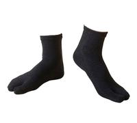 JTKSSCS Calcetines Tabi Calcetines Tabi de algodón, chanclas dos dedos for hombre y mujer, zuecos interior(Black)