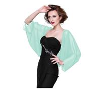 JTKSSCS Capa Gasa Fiesta Bolero de Gasa for Mujer, for Fiesta de graduación, ilusión, Elegante, Suave, for Boda, Novia, Capa de Noche, Chal(Color3)