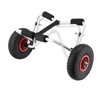 JTKSSCS Carro Kayak 150 LB Capacity Silver Kayak Trolley Kayak Cart with Pneumatic Tires