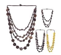 JTKSSCS Collar Largo Mujer Collar de concha de coco multicapa con cuentas de estilo étnico, accesorios de joyería for mujer(Color5)