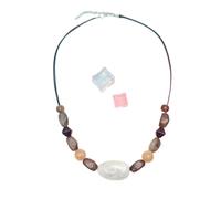 JTKSSCS Collar Largo Mujer Collar de cuentas hecho a mano con piedras irregulares for mujer, estilo étnico vintage.(White)