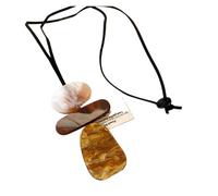 JTKSSCS Collar Largo Mujer Collar moderno for mujer con colgante avanzado, cadena for el cuello, estilo étnico, resina(Color-02)