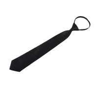 JTKSSCS Corbata Negra Hombre Corbata negra con clip, estilo portero de seguridad, mayordomo, mate, for hombres, mujeres y estudiantes. Cuello falso