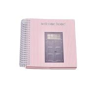 JTKSSCS Cuaderno A5 Cuaderno de espiral con líneas rosas y páginas en