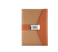 JTKSSCS Diario Con Candado Cuaderno de 200 páginas, libro de contraseña, diario secreto, bloqueo de contraseña, Bloc de notas, suministros de papelería de oficina escolar, regalos for niños(Brown)