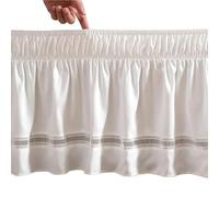 JTKSSCS Falda de Cama Falda de Cama elástica con Volantes, Cubierta de Cama Suave y cómoda, Resistente a la decoloración, sin Superficie, Protector de Cama Couvre(200x220x38cm)