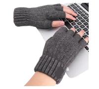 JTKSSCS Guantes Termicos Dos pares de guantes de invierno for hombres de la oficina de escritura de los dedos en bicicleta a estudiantes de punto de punto de punto(Deep gray)