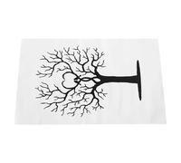 JTKSSCS Libro de Firmas Boda Libro de Visitas árbol con Huellas Dactilares, Lienzo, Cartel Impermeable a Prueba Sol, decoración artística Recuerdo for Banquete y Boda