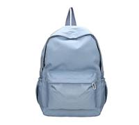 JTKSSCS Mochila Escolar Bolso de hombro de Color liso, mochila escolar de nailon, bolso escolar blanco for adolescentes, mochila de viaje deportiva for mujer(Blue)