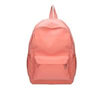 JTKSSCS Mochila Escolar Bolso de hombro de Color liso, mochila escolar de nailon, bolso escolar blanco for adolescentes, mochila de viaje deportiva for mujer(Orange red)