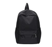 JTKSSCS Mochila Escolar Bolso de hombro de color liso, mochila escolar de nailon, bolso escolar for adolescentes, mochila de viaje deportiva for mujer(Black)