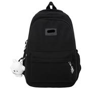 JTKSSCS Mochila Escolar Mochila adolescente impermeable, mochila de nailon a la moda for chica, bolso de hombro for mujer, mochila escolar(Black)
