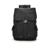 JTKSSCS Mochila Escolar Mochila de lona for hombre, bolso escolar grande for hombro, mochila for niños, bolsos de viaje de moda for acampar, bolsos simples de moda(Black)