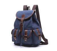 JTKSSCS Mochila Escolar Mochila de moda for hombre, mochila de lona Vintage, bolso escolar, bolsas de viaje for hombre, mochila de gran capacidad(Blue L)