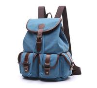 JTKSSCS Mochila Escolar Mochila de moda for hombre, mochila de lona Vintage, bolso escolar, bolsas de viaje for hombre, mochila de gran capacidad(Sky Blue L)