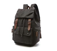 JTKSSCS Mochila Escolar Mochila de moda for hombre, mochila de lona Vintage, bolso escolar, bolsas de viaje for hombre, mochila de gran capacidad(Black)