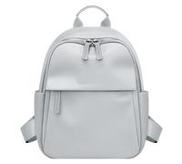 JTKSSCS Mochila Escolar Mochila de moda informal de gran capacidad, mochila pequeña versátil a la moda, mochila ligera de viaje for ir al trabajo, bolso escolar for mujer(Light Grey)