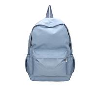 JTKSSCS Mochila Escolar Mochila Lisa Unisex for estudiantes, mochilas escolares informales de gran capacidad, mochila de viaje multifunción clásica de nailon for mujer, bolso(Blue)
