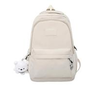 JTKSSCS Mochila Escolar Mochila universitaria impermeable de alta capacidad for mujer, morral escolar for ordenador portátil, bolso de viaje for chica, genial(Beige)