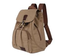 JTKSSCS Mochila Escolar Mochilas de alta capacidad for mujer, bolso de lona for viajes al aire libre, mochila escolar de moda Retro for estudiantes universitarios de moda(Khaki)