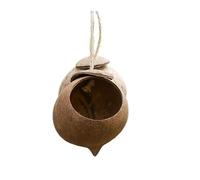 JTKSSCS Nido de pájaro de Concha de Coco Nido de pájaro Artesanal cáscara Coco, Ideal for Loros y comedero for Mascotas(S)