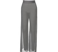 JTKSSCS Pantalones de Entrenamiento de Danza Pantalones de Baile Malla for niñas y Mujeres, Traje Ballet Moderno, Ropa Interior, Pantalones Pierna Larga Ancha lírica contemporánea(Dark Gray,IC)