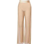 JTKSSCS Pantalones de Entrenamiento de Danza Pantalones de Baile Malla for niñas y Mujeres, Traje Ballet Moderno, Ropa Interior, Pantalones Pierna Larga Ancha lírica contemporánea(Beige,LC)