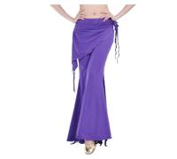 JTKSSCS Pantalones de Entrenamiento de Danza Pantalones de Danza del Vientre for Mujer, Pantalones, con Apertura Lateral for Adultos, Traje práctica Baile, 14 Colores(Deep Purple)