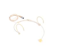 JTLAU Micrófonos beige con gancho para la oreja, micrófonos de condensador para sistemas inalámbricos de micrófono Shure, ideal para conferencias, actores, teatro, podcasts