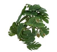 JTLB Decoración de terrario de reptiles, simulación de ratán de hoja de tortuga de plástico, ideal para dragón barbudo, lagarto, geco, enriquecimiento del hábitat de serpientes