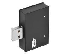 JTLB Hub Macho USB2.0 con Divisor de Cargador de 2 Puertos, Kit Convertidor de Adaptador Versátil para Carga y Sincronización de Datos Eficientes (Negro), JTLBm2xfysinv5-01
